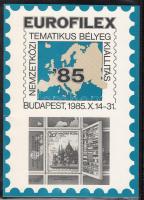 1985 Eurofilex levélzáró öntapadós kisív  + kiállítási katalógus
