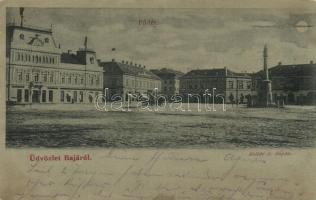 Baja, Főtér; kiadja Kollár A.