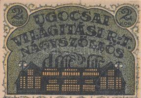 Nagyszőllős 1919. "Ugocsai Világítási Rt." értékjegy 50f, 1K, 2K, 3K, 5K T:I