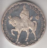 Lapis András (1942-) / Szabó Géza (1939-) 1992. "Árpád Vezér/Verecke útján" Ag(0.925) (36g/42,5mm) T:PP csak 2000db! Dísztokban
