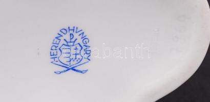 Herendi fogpiszkáló tartó, kézzel festett, hibátlan, jelzett, 6×8 cm