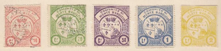 Olaszország Monte Baroccio 4 klf helyhatósági okmánybélyeg