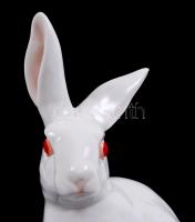 Herendi nyúl, kézzel festett, jelzett, hibátlan, m:29 cm, h:18 cm