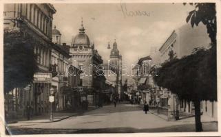 Kassa, Európa étterem, bank, Divald műterem / restaurant, bank, studio, shops (EK)