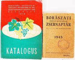 Vegyes tétel (2 db): Dr. Baross Endre(szerk.): Borászati (hegyközségi) zsebnaptár 1943. Bp., 1942. P...