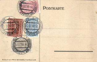 1923 Jewish greeting card 'Kongress der Agudas Jisroel Wien' So. Stpl s: Uriel Birnbaum