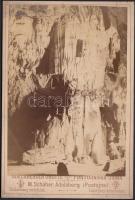 cca 1880 Adelsberger Grotte keményhátú fotó / Postojnska Jama photo 17x12 cm