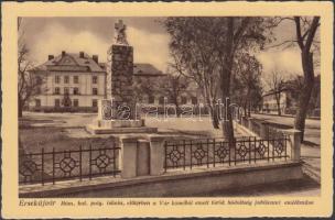 Érsekújvár polgári iskola, emlékmű / school, monument