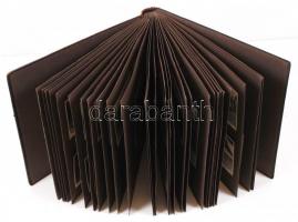 Dombornyomott borítójú fotóalbum, sok turista fotóval, Ausztria és Olaszország, 31×24 cm