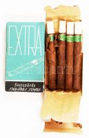 cca 1983 Extra füstszűrős szopókás szivar, Egri Dohánygyár, 4 db.