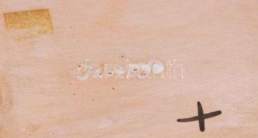 Izsépy kerámia: Kapus, kézzel festett, mázas kerámia, jelzett, hibátlan,  m:15 cm