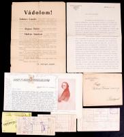 cca 1817-1943 Vegyes tétel: Személyes levelek a Balázs és Komzsik Papírlemezgyár fejléces levélpapír...