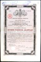 1893. "Magyar Korona Országai 4%-kal aranyban kamatozó Járadékkölcsön" Államadóssági kötvény 1000Ft-ról aranyban (2x)