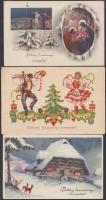 22 db régi, karácsonyi üdvözlőlap, benne néhány litho / 22 Christmas greeting cards, some litho cards