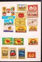 1000 db vegyes, külföldi és magyar gyufacímke berakóban