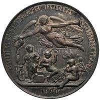 1890. "Alföldi és Délmagyarországi Általános Kiállítás Aradon" aranyozott Br emlékérem. Szign.: Knopp és Steiner Budapesten (69g/55mm) T:2- aranyozás lekopva Hungary 1890. "Great Hungarian Plain and Southern Hungary Exhibition" commemorative gold plated Br medallion. Sign.: Knopp és Steiner Budapesten (69g/55mm) C:VF worn