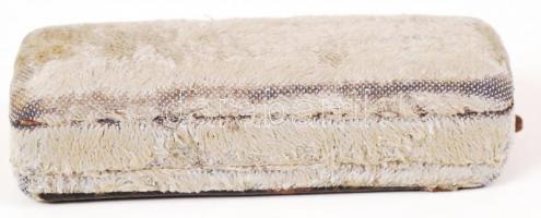 XIX. sz vége: Ezüst (Ag) melltű féldrágakővel eredeti dobozában / Silver brooch with ruby in origina...