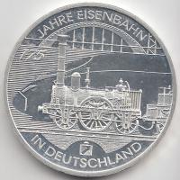 Németország 2010D 10 Ag "175 éves a vasút Németországban" T:PP
Germany 2010D 10 Euro Ag &...