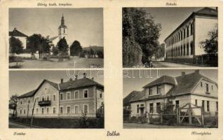 Dolha fatelep, iskola, községháza, görög katolikus templom / sawmill, school, town hall, Greek Catholic church