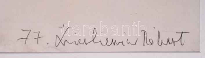 Swierkiewicz Róbert (1942-): Ady: Varjak szent madarak. Linó, papír, jelzett, keretben, 65×47 cm