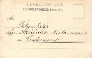 Vienna, Wien, Burgtheater litho (Villányi csokoládégyár reklám)