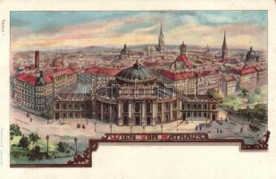 Vienna, Wien, vom Rathaus litho