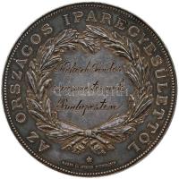 1910. "Országos Iparegyesület" Ag díjérem gravírozással. "A. SCHARFF / AZ ORSZÁGOS IP...