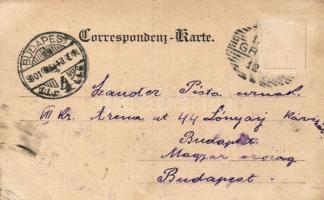 Maria Trost bei Graz, Gasthaus zum Bauernwirth, Bahnhof / railway station; floral (Rb)