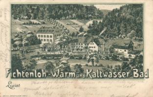 Ligist, Fichtenloh-Warm und Kaltwasser-Bad / spa, litho