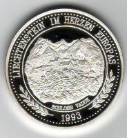 Lichtenstein 1993. 20Ecu "Vaduz" Ag T:PP R!