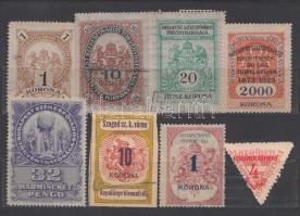 Budapest városi illetékbélyeg tétel, 29 db, közepes berakóban