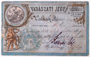 1868 Vadászati jegy / Hunter card
