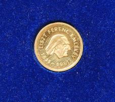 1961. 50Ft "Liszt" Au 3,838g T:1 nagyon pici ph. díszdobozban. Csak 2500db!