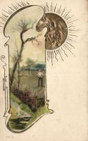 Sun and nature, Emb. litho (EK)