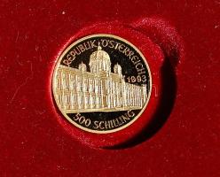 Ausztria 1993. 500Sch "II.Rudolf" Au 8,1136g T:PP eredeti díszdobozban