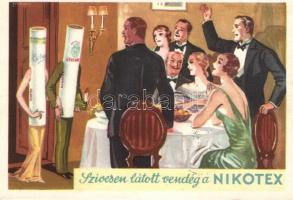 Nikotex advertisement, Beregszász vissza So. Stpl, s: Gebhardt