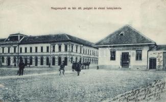 Nagyenyed polgári és elemi leányiskola, fogyasztási szövetkezet / school, cooperative (fa)