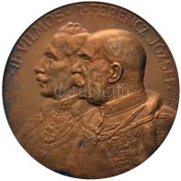 Osztrák-Magyar Monarchia 1915. "Limanowai csata (háború a Kárpátokban)" Br emlékérem. "II. VILMOS. I. FERENCZ. JÓZSEF. / 1914-1915". Szign.: Neuberger Rudolf (55.5g/50mm) T:1,1- Austro-Hungarian Monarchy 1915. "Battle of Limanowa" commemorative Br medallion. Sign: Rudolf Neuberger (55.5g/50mm) C:UNC,AU