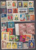 Több mint 500 karácsonyi és anti-tuberkulózis segélybélyeg, néhány hasonló témájú külföldi postabély...