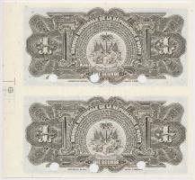 Haiti 1919. (10. kiadás) 1G "Dr. Francois Duvalier" egybefüggő kettes ívben, jobb oldali í...