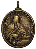 ~1800-as évek Szent Brigitta és Szent Katalin Br emlékmedál "S. CATHARINA. V. FILIA S. BIRG IT ...