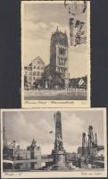 2 db régi Münster képeslap és 2 Münster fotó / 2 Münster postcards and 2 Münster photos