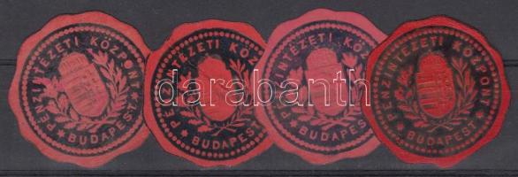 4 db Budapesti pecsétbélyeg