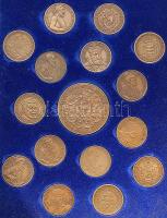 1980-as évek "MÉE" 1 nagyalakú + 15 normál Br emlékérem, teljes sorozat "Erdélyi feje...