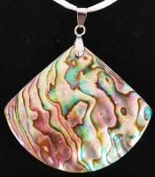 Paua kagyló függő kapcsos szalagon / paua shell pendant.