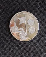 Modern emlékérem "Magyar pénz krónikája-Pro Patria..." Ag 20g, tanúsítvánnyal T:PP Csak 20...