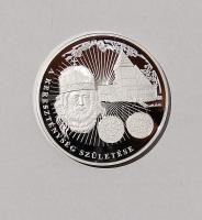 Modern emlékérem "Magyar pénz krónikája-keresztánység születése" Ag 20g, tanúsítvánnyal T:...