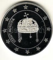 Modern emlékérem "Euró fantázia-Szent Korona" Ag 20,7g, tanúsítvánnyal T:PP Csak 2000db! R...