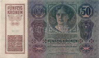 1914. 50K vízjeles T:II- (szamárfül, két kis beszakadás)
Adamo K24