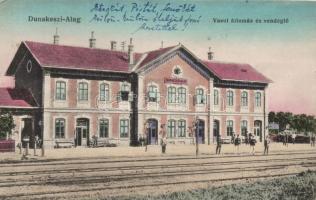 Dunakeszi-Alag; vasútállomás és vendéglő, Divald & Monostory (EK)